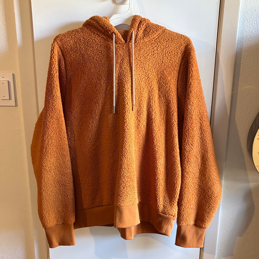 Athleta Cozy Orange Sherpa Hoodie